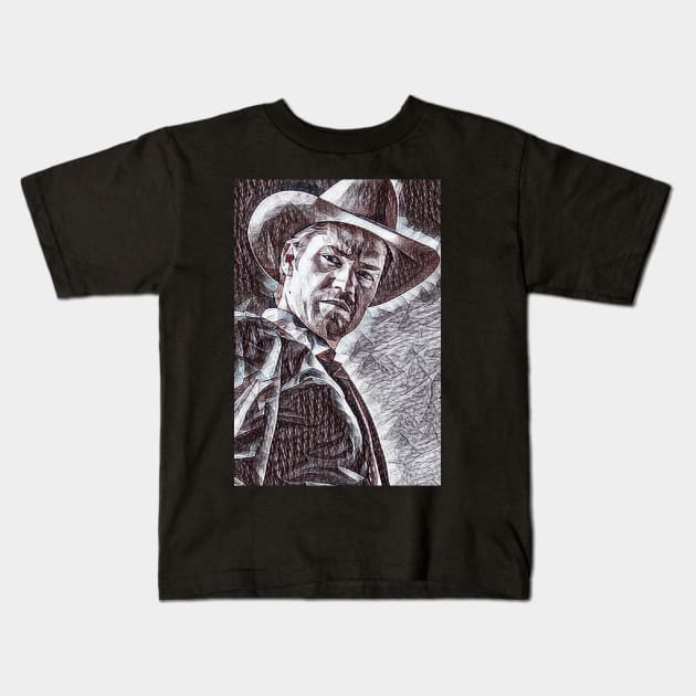 JUSTIFIED - Timothy Olyphant Kids T-Shirt by Naumovski